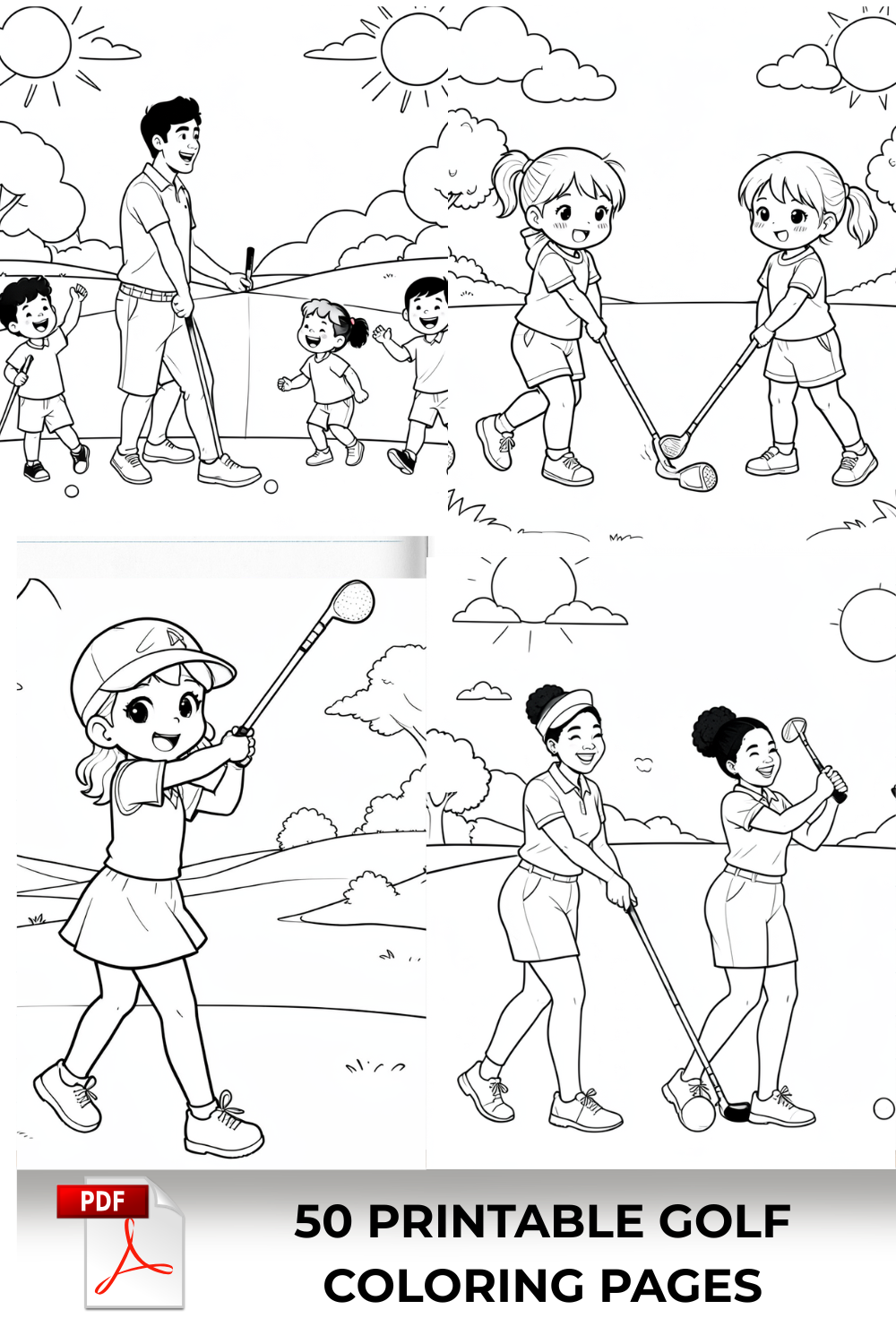 noble fit golf coloring book page 4 25 26